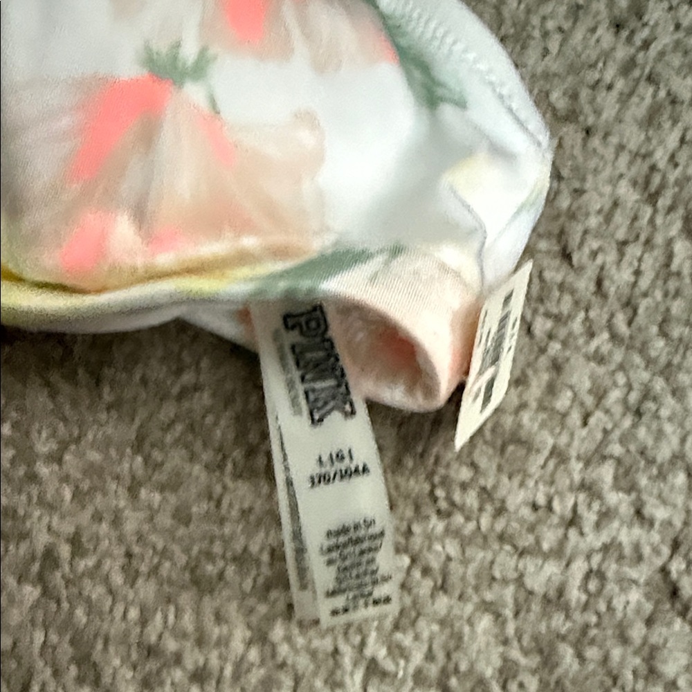 PINK Victoria's Secret Floral Swim Top in Pastel Hues - Picture 2 of 4